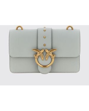 Pinko Love One Mini Leather Bag - Grey