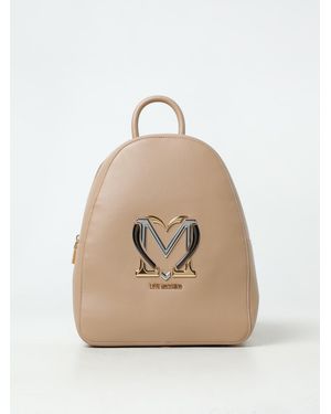 Love Moschino Love Backpack Zip Closure - Natural