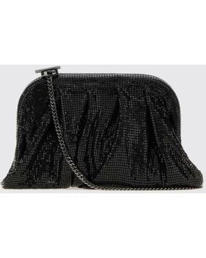 Benedetta Bruzziches Venus Draped Aluminum Mesh Mini Bag - Black