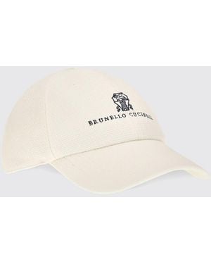 Brunello Cucinelli Linen Blend Baseball Cap - Natural
