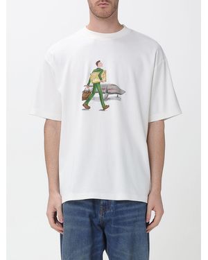 Drole de Monsieur Printed Cotton T-Shirt - White