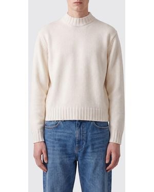 DUNST Wool-Blend Mock Neck Sweater With Dropped Shoulders - Blue