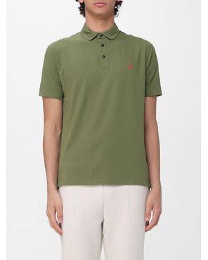 Peuterey Cotton And Silk Blend Polo Shirt - Green