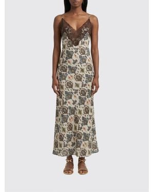 Bazar Deluxe Printed Stretch Viscose Midi Dress - Multicolour