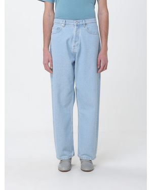 Maison Kitsuné Maison KitsunÉ Mid-Rise Wide Leg Five-Pocket Jeans - Blue
