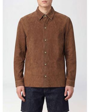 Salvatore Santoro Suede Shirt Jacket - Brown