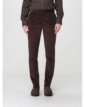 Brooksfield Slim Fit Mid-Rise Velvet Pants - Brown
