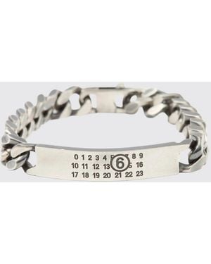 MM6 by Maison Margiela Numeric Brass Bracelet - White