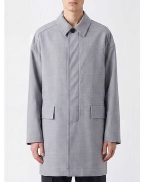 Dries Van Noten Single-Breasted Wool-Blend Coat With Concealed Buttoning - Gray
