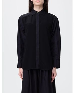 Pinko Camisa De Popelina Y Crepé - Azul