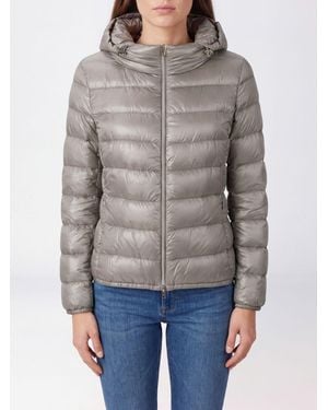 Herno Slim Fit Daunenjacke Aus Wasserdichtem Nylon Mit Kapuze Und Metallreißverschluss - Grau
