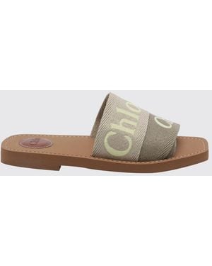 Chloé ChloÉ Woody Flat Slide Sandals - White