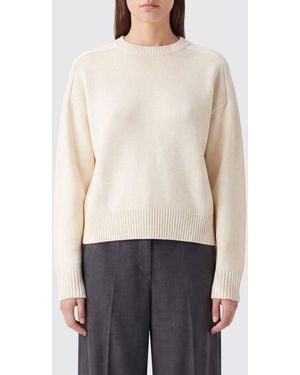 Loulou de Saison Jersey De Cuello Alto De Lana Y Cachemir Con Ribetes Acanalados - Blanco