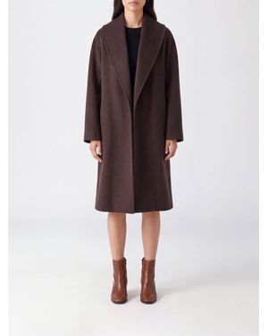 Max Mara Short Shawl-Collar Coat - Red