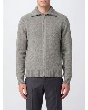 Slowear Woll-Cardigan Mit Zwei-Wege-Reißverschluss Und Rippbündchen - Grau