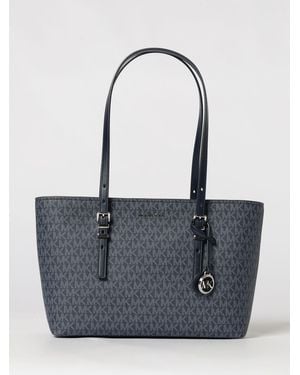 Michael Kors Bolso Quinn De Algodón Revestido Con Monograma Mk - Azul