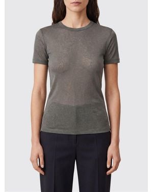 Nanushka Darcy Cropped Recycled Jersey Sweatshirt With High Neck And Zip - Gray