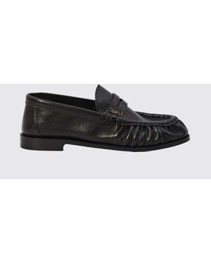 Saint Laurent Mocasín Le Loafer De Piel Curtida Vegetal - Blanco
