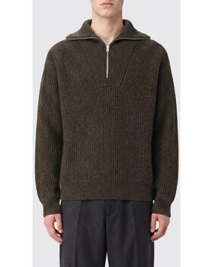 Jil Sander High Neck Half-Zip Jumper - Grey