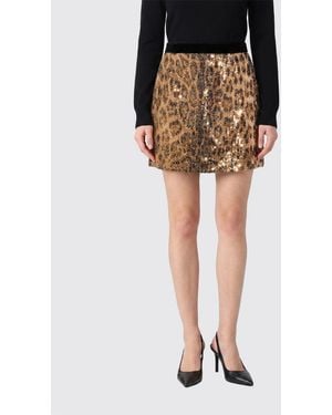 Roberto Cavalli Animalier Sequin Mini Skirt - Black