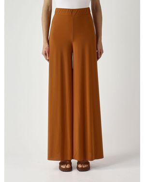 Maliparmi Wide Leg Jersey Trousers - Brown