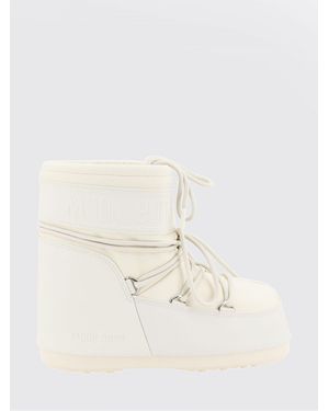 Moon Boot Flat Ankle Boots - Natural