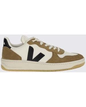 Veja V-10 O.T. Leather Trainers - Black