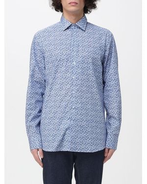 Etro Cotton Shirt With Paisley Print - Blue