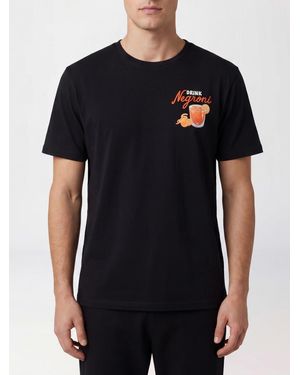 MC2 Saint Barth Printed Cotton T-Shirt - Black