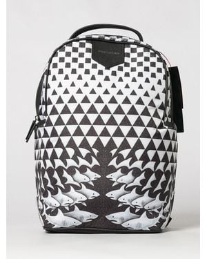 Sprayground Mochila Eschark Con Estampado Gráfico Abstracto Y Logo Lettering - Gris