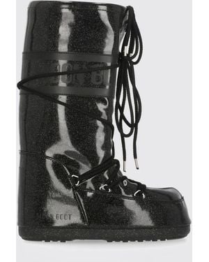 Moon Boot Flat Ankle Boots - Black