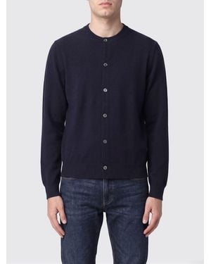 Comme des Garçons Cardigan Aus Reiner Lammwolle Mit Rundhalsausschnitt - Blau