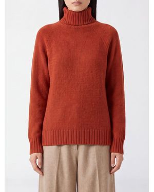 Drumohr Lambswool Turtleneck Jumper With Dropped Shoulders - Red