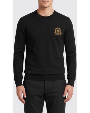 Dolce & Gabbana Dolce &Amp Gabbana Virgin Wool Crew Neck Pullover - Black
