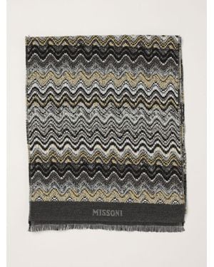 Missoni Écharpe En Pure Laine Vierge À Motif Abstrait - Gris