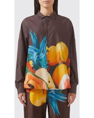 Donde Esteban Printed Cotton Shirt - Blue