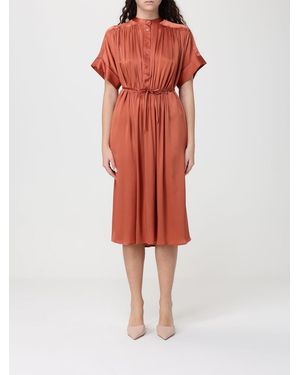 Semicouture Silk Blend Shirt Dress - Red