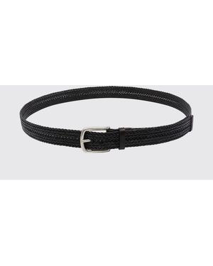 Orciani Woven Leather Belt - White