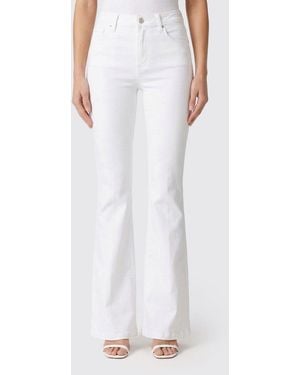 PAIGE Jeans Flared De Denim De Algodón - Blanco