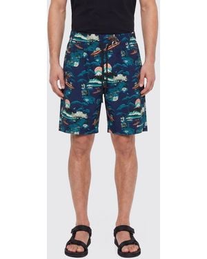 Mauna Kea Printed Viscose Shorts - Blue