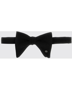 Gucci Butterfly Silk Bow Tie - Black
