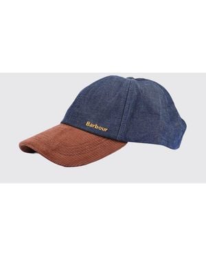 Barbour Hut Aus Baumwolldenim Und Cord - Blau