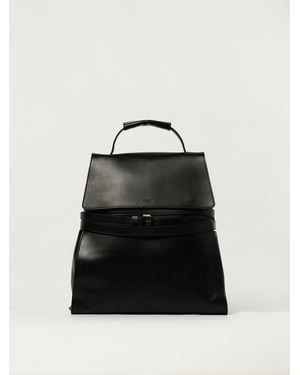 Moschino Tie Me Leather Backpack - Black