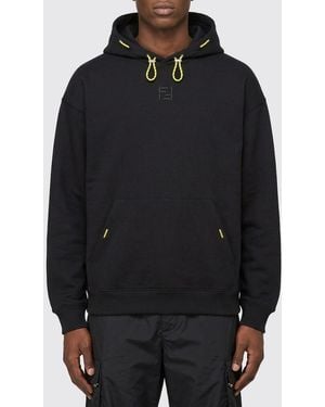 Fendi Ff Cotton Hoodie - Black