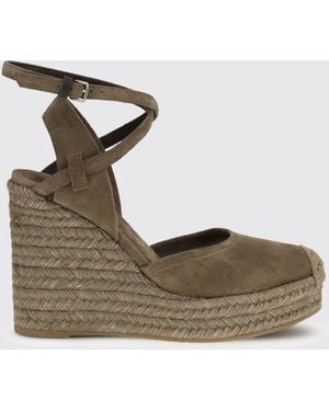 Brunello Cucinelli Suede Wedge Espadrilles - Multicolour