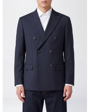 Rrd Double-Breasted Peak Lapel Blazer - Blue