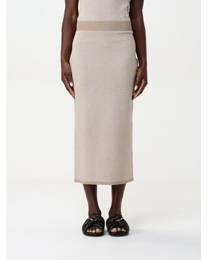 Fendi Knit Midi Skirt - Natural
