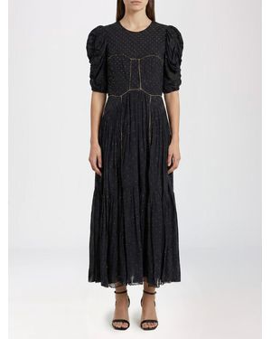 Isabel Marant Cotton Polka Dot Dress - Black