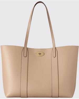 Mulberry Bayswater Grained Leather Bag - Natural