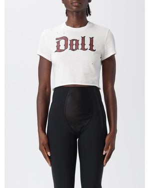 Dolce & Gabbana Cropped T-Shirt With Vintage Effect - White